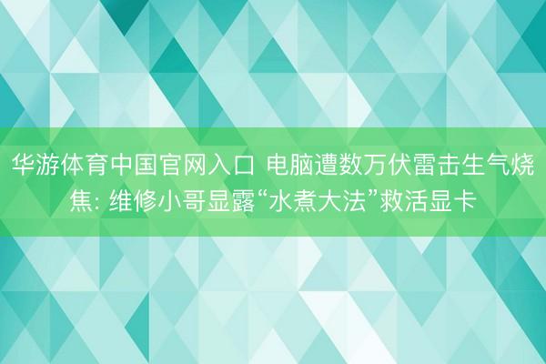 华游体育中国官网入口 电脑遭数万伏雷击生气烧焦: 维修小哥显露“水煮大法”救活显卡