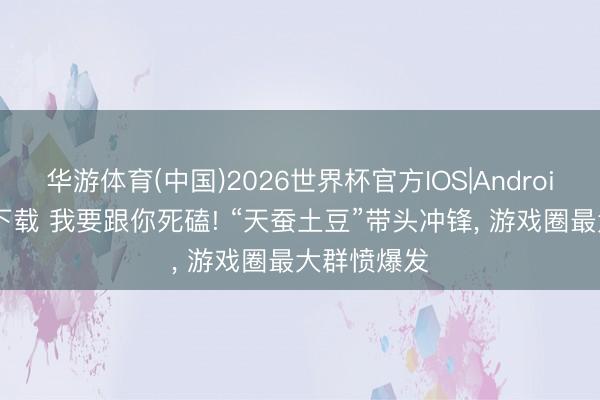 华游体育(中国)2026世界杯官方IOS|Android手机app下载 我要跟你死磕! “天蚕土豆”带头冲锋， 游戏圈最大群愤爆发