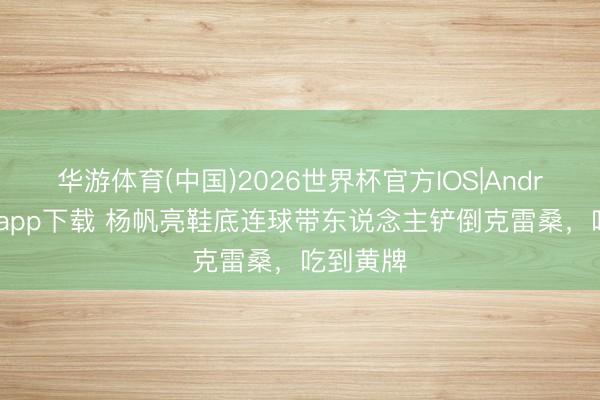 华游体育(中国)2026世界杯官方IOS|Android手机app下载 杨帆亮鞋底连球带东说念主铲倒克雷桑，吃到黄牌