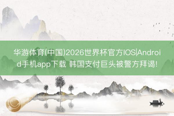 华游体育(中国)2026世界杯官方IOS|Android手机app下载 韩国支付巨头被警方拜谒!