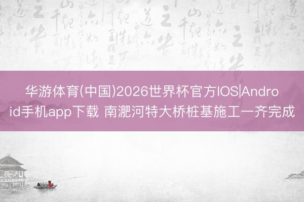 华游体育(中国)2026世界杯官方IOS|Android手机app下载 南淝河特大桥桩基施工一齐完成