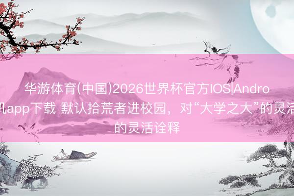 华游体育(中国)2026世界杯官方IOS|Android手机app下载 默认拾荒者进校园，对“大学之大”的灵活诠释