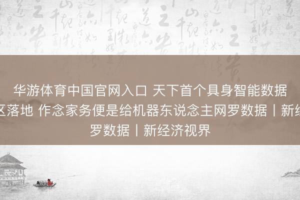 华游体育中国官网入口 天下首个具身智能数据网罗社区落地 作念家务便是给机器东说念主网罗数据丨新经济视界